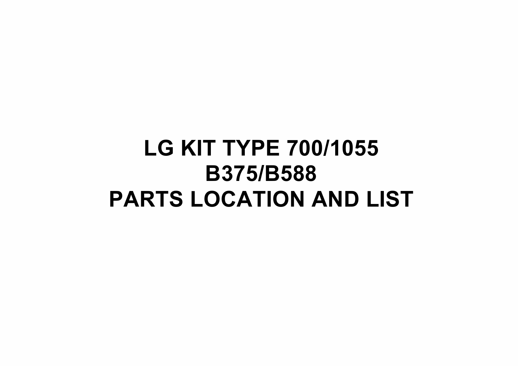 RICOH Options B375 B588 LG-KIT-TYPE-700-1055 Parts Catalog PDF download-1
